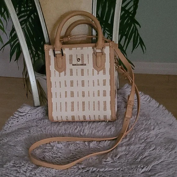 Spartina 449 Beige and Tan Crossbody Satchel - Picture 2 of 10